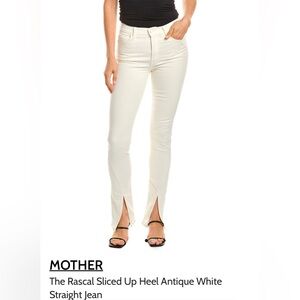 MOTHER The Rascal Sliced Up Antique White Jeans